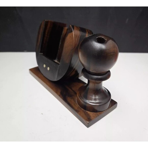 Rosewood Business Card and Pen Holder Desktop Set Kamagong Handmade Philippines - Picture 7 of 12